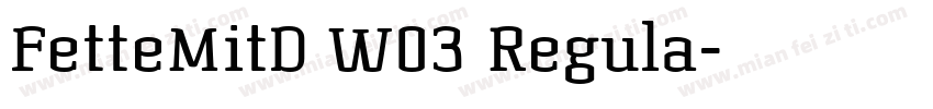 FetteMitD W03 Regula字体转换